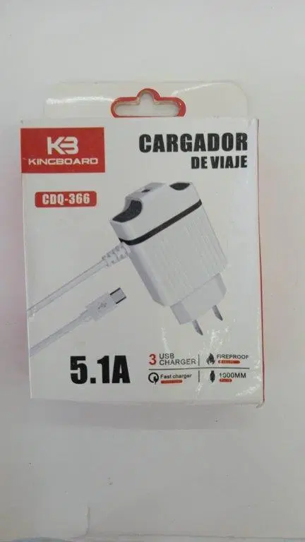 Cargador de Viaje 12W entrada MicroUSB