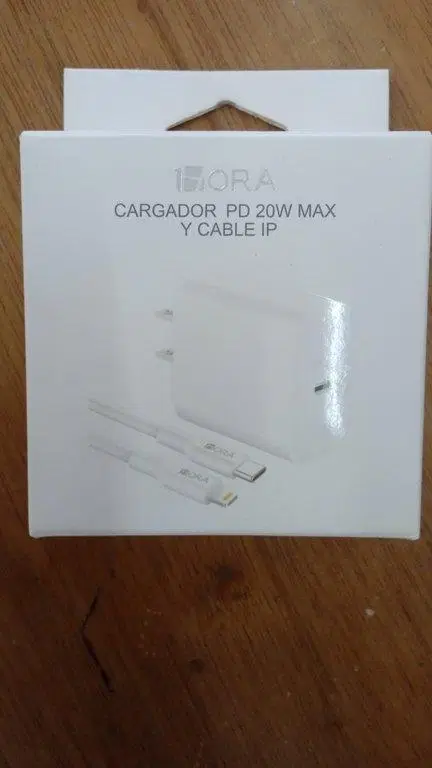 Cargador 20W con cable C a IP 1Hora