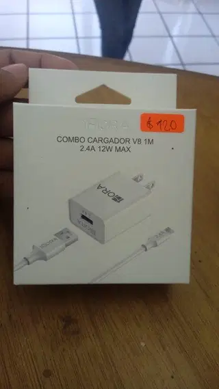 Cargador 12w con cable USB a MicroUSB 1Hora