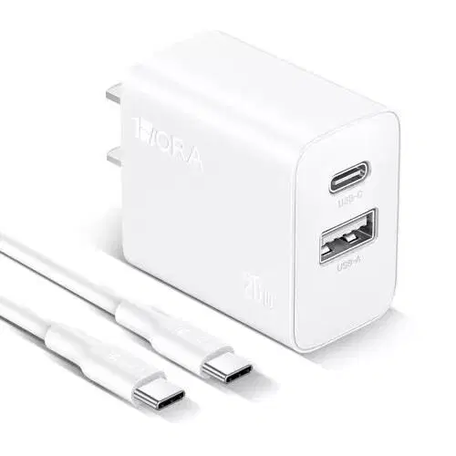 Cargador Doble con cable C-C 20W 1Hora