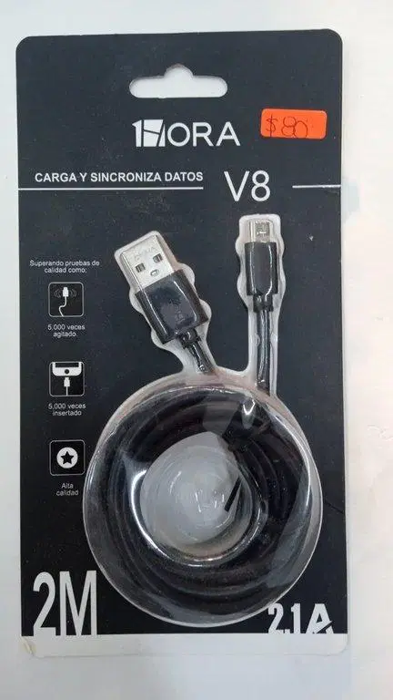 Cable USB a MicroUSB 2.1A 2m 1Hora